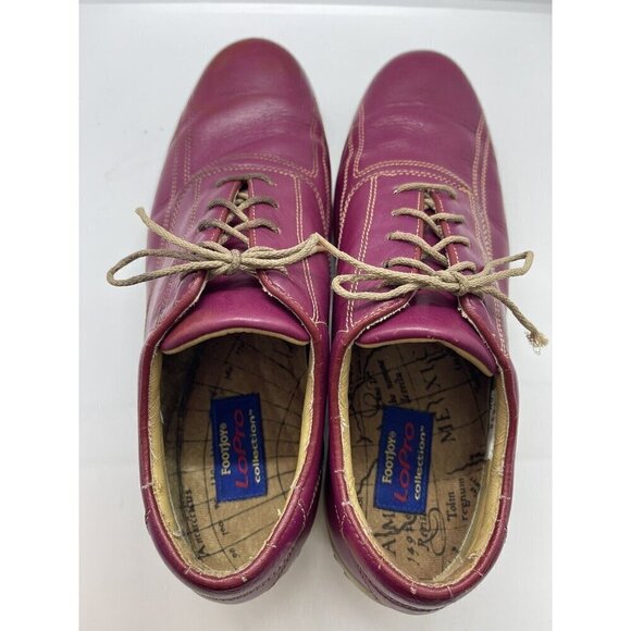 Footjoy LoPro Women's Maroon Red Leather Lace Up Golf Shoes Cleats US 9M 97028 - Picture 4 of 10